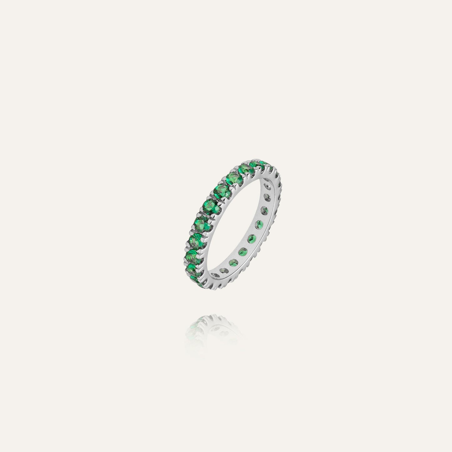 Elipse Ring Silver/Green