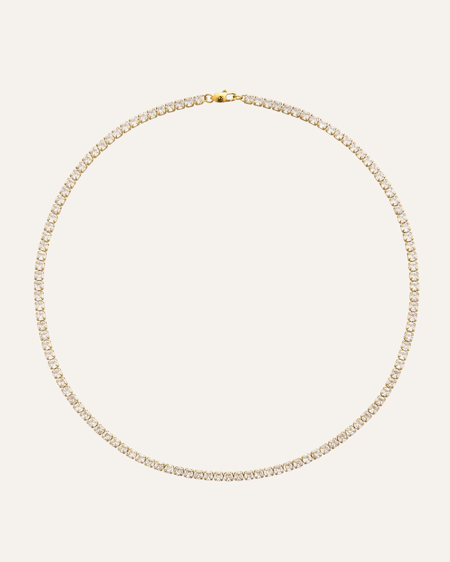 Tennis necklace gold