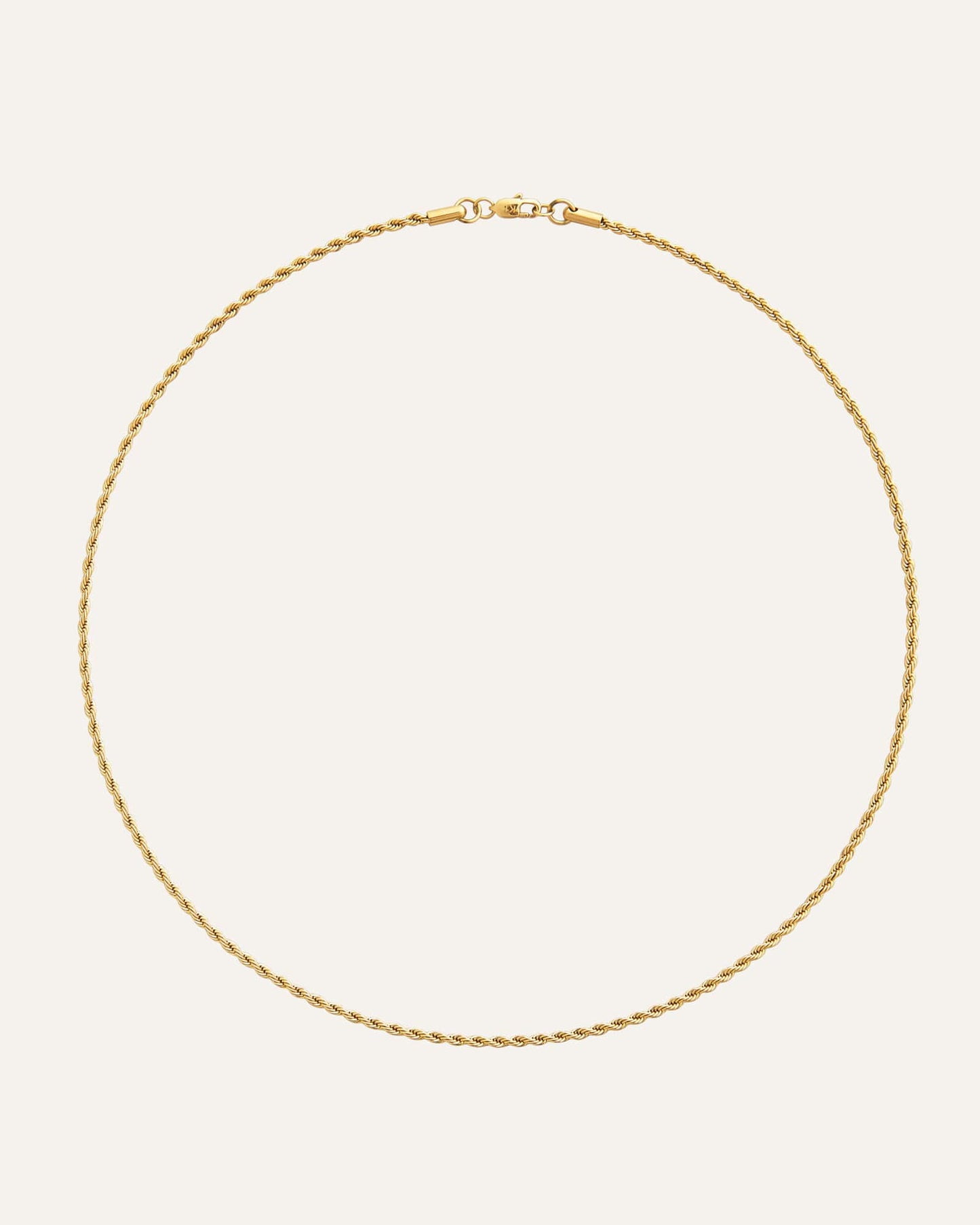 Thin rope necklace gold