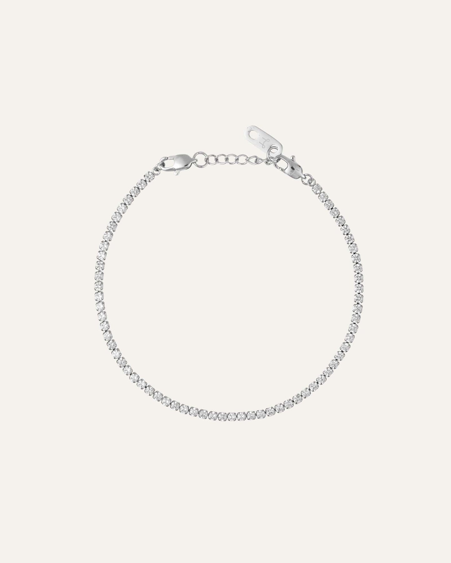 Shiny Tennis Bracelet Silver