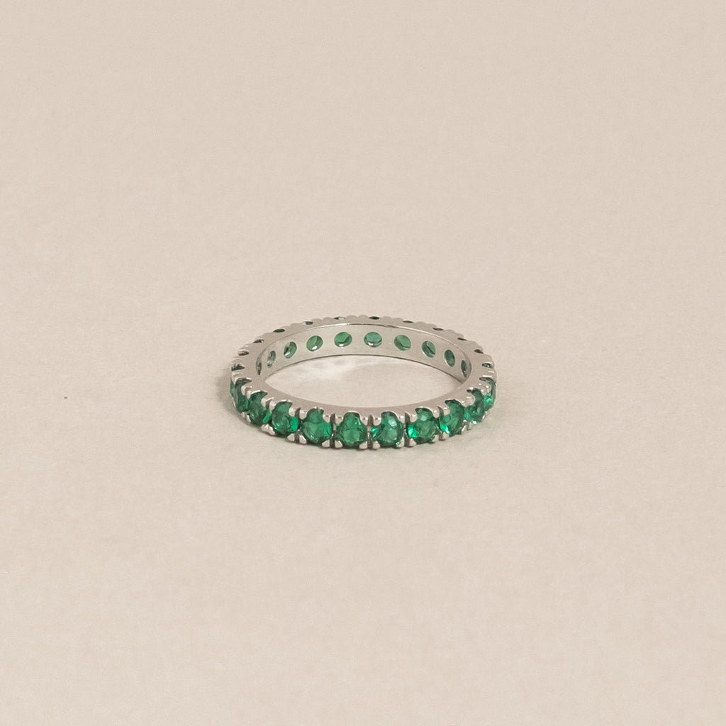Elipse Ring Silver/Green